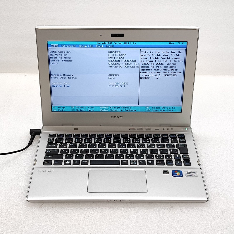 ジャンク品 SONY VAIO SVT111AJ ジャンクPC ジャンクパソコン 保証無し ACアダプタ付き