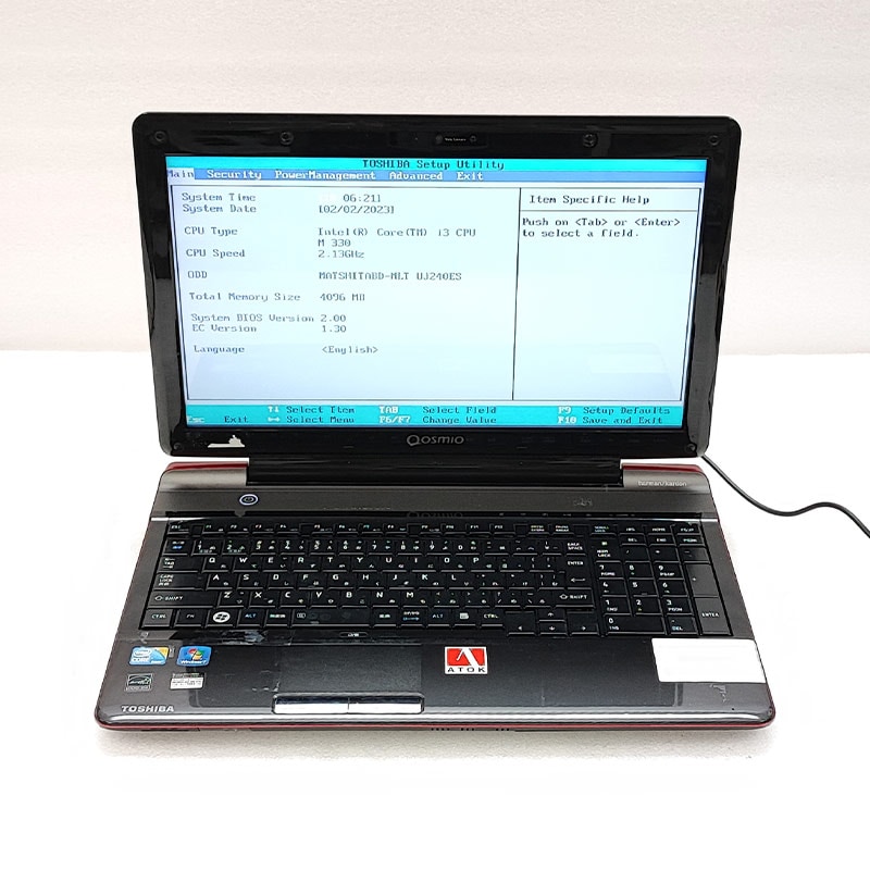 ジャンク品 東芝 dynabook Qosmio V65/86L ジャンクPC ジャンク