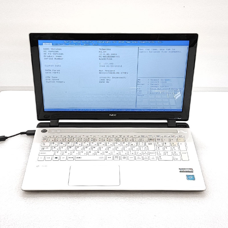 ジャンク品 NEC LaVie PC-NS150DAW ジャンクPC ジャンクパソコン 保証 