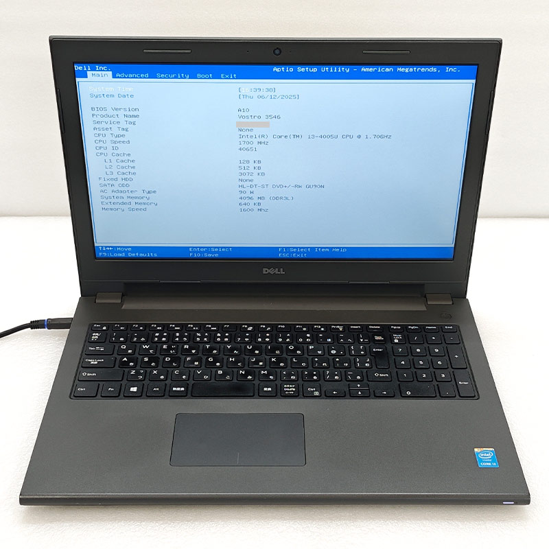 ジャンク品 DELL Vostro 3546 ジャンクPC ジャンクパソコン 保証無し OS無し ACアダプタ付属