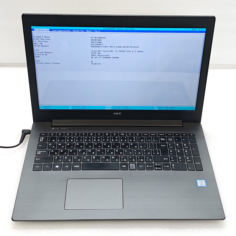 ジャンク品 NEC LAVIE PC-NS300KAB ジャンクPC ジャンクパソコン 保証無し OS無し ACアダプタ(Lenovoの互換AC)付属