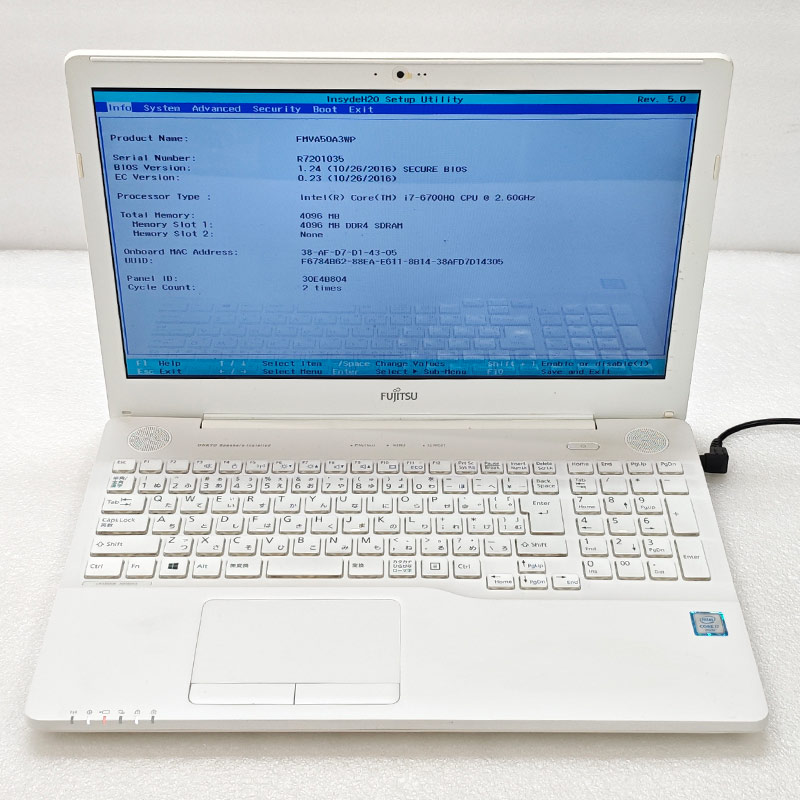 ジャンク品 富士通 富士通 LIFEBOOK AH50/A3 FMVA50A3WP ジャンクPC ジャンクパソコン 保証無し OS無し ACアダプタ付属