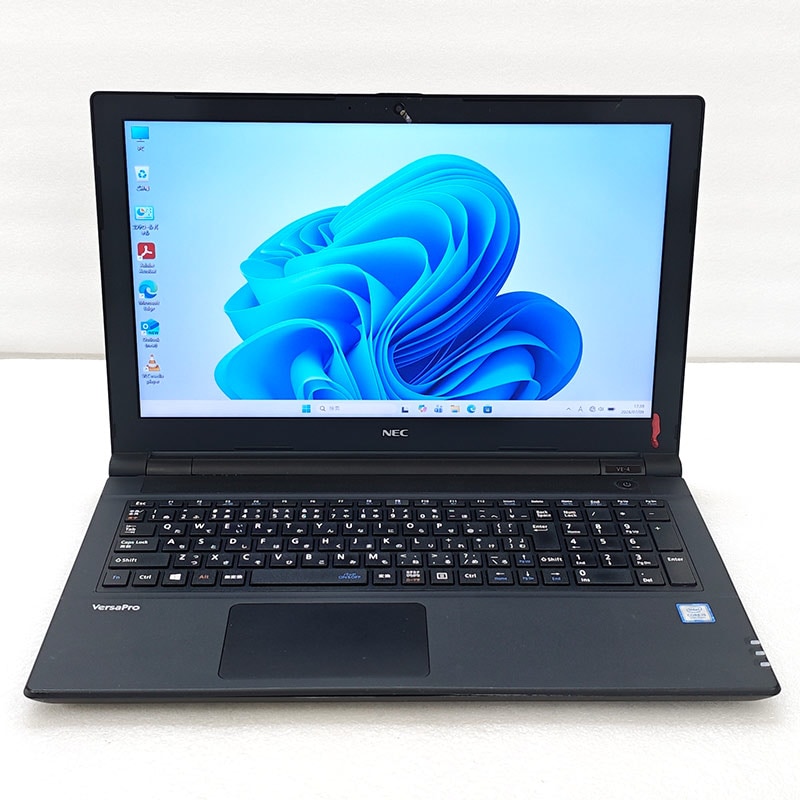 薄型・大画面 中古パソコン NEC VersaPro VKT25/E-4 Windows11 Pro Core i5 7200U メモリ 8GB SSD 256GB 15.6型 DVD-ROM 無線LAN Wi-Fi 15インチ A4 本体 / 3ヶ月保証 中古ノートパソコン (8300a)