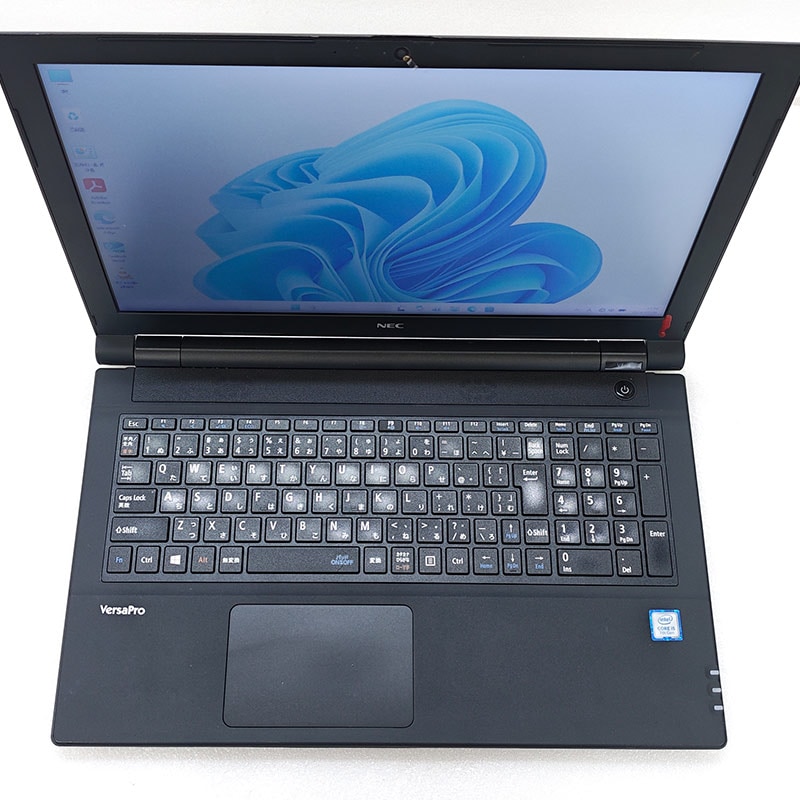 薄型・大画面 中古パソコン Microsoft Office付き NEC VersaPro VKT25/E-4 Windows11 Pro Core i5 7200U メモリ 8GB SSD 256GB 15.6型 DVD-ROM 無線LAN Wi-Fi 15インチ A4 本体 / 3ヶ月保証 中古ノートパソコン (8300aof)