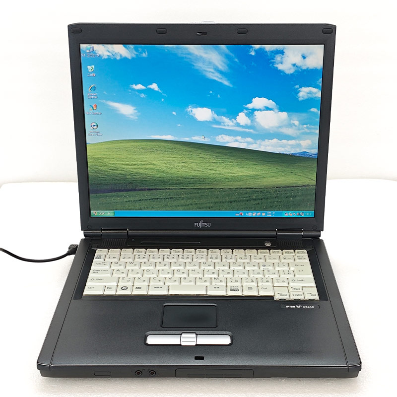 懐かしのXP 中古パソコン 富士通 FMV-C8240 WindowsXPPro Celeron 430 メモリ 2GB 新品SSD 256GB 15型 CD-ROM 15インチ A4 本体 / 3ヶ月保証 中古ノートパソコン (7005a)