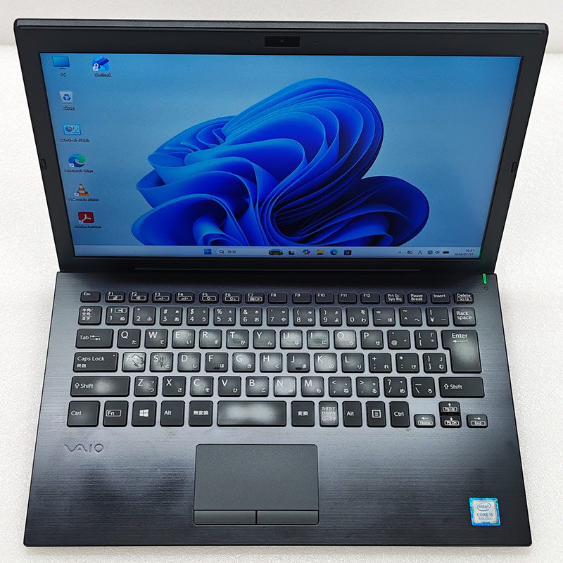 FHD液晶 中古パソコン Microsoft Office付き VAIO VAIO Pro PG VJPG11 Windows11 Home Core i5 8250U メモリ 8GB SSD 256GB 13.3型 無線LAN Wi-Fi 13インチ B5 本体 / 3ヶ月保証 中古ノートパソコン (8404aof)