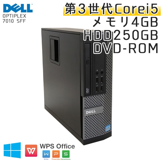 【中古】Dell OptiPlex 7010 ミニPC　WIN10Pro Refurbished: Dell OptiPlex 7010 Mini Tower Desktop, Intel