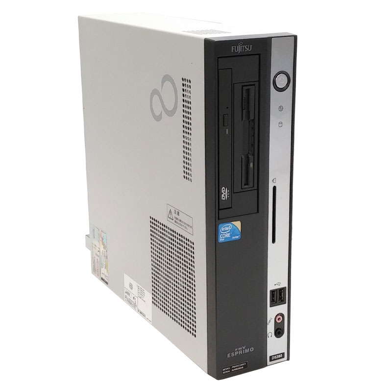 中古パソコン 富士通 FMV-D5280 WindowsXP Core2Duo E7400 メモリ2GB SSD256GB DVDマルチ (2506) 3ヵ月保証 / 中古デスクトップパソコン