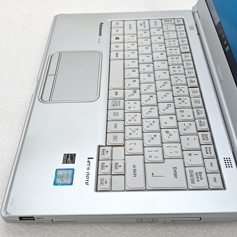 FHD液晶 中古パソコン Panasonic Let's note CF-LX5 Windows10 Pro Core i5 6300U メモリ 4GB SSD 128GB 14型 DVDマルチ 無線LAN Wi-Fi 14インチ A4 本体 / 3ヶ月保証 中古ノートパソコン (8406a)