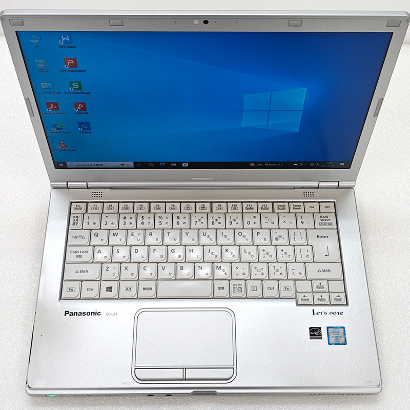 FHD液晶 中古パソコン Microsoft Office付き Panasonic Let's note CF-LX5 Windows10 Pro Core i5 6300U メモリ 4GB SSD 128GB 14型 DVDマルチ 無線LAN Wi-Fi 14インチ A4 本体 / 3ヶ月保証 中古ノートパソコン (8406aof)
