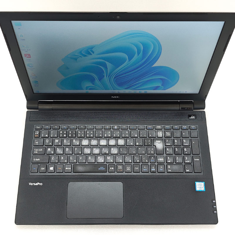 薄型・大画面 中古パソコン Microsoft Office付き NEC VersaPro VKL20/F-1 Windows11 Pro Core i3 6006U メモリ 8GB SSD 256GB 15.6型 DVDマルチ 無線LAN Wi-Fi 15インチ A4 本体 / 3ヶ月保証 中古ノートパソコン (7009aof)