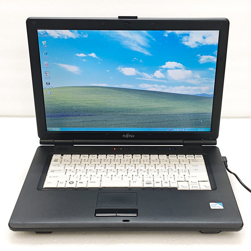 懐かしのWindows XPパソコン 中古パソコン 富士通 FMV-A8280 WindowsXPPro Celeron 585 メモリ 2GB 新品SSD 128GB 15.4型 DVDマルチ 無線LAN Wi-Fi 15インチ A4 本体 / 3ヶ月保証 中古ノートパソコン (7411a)