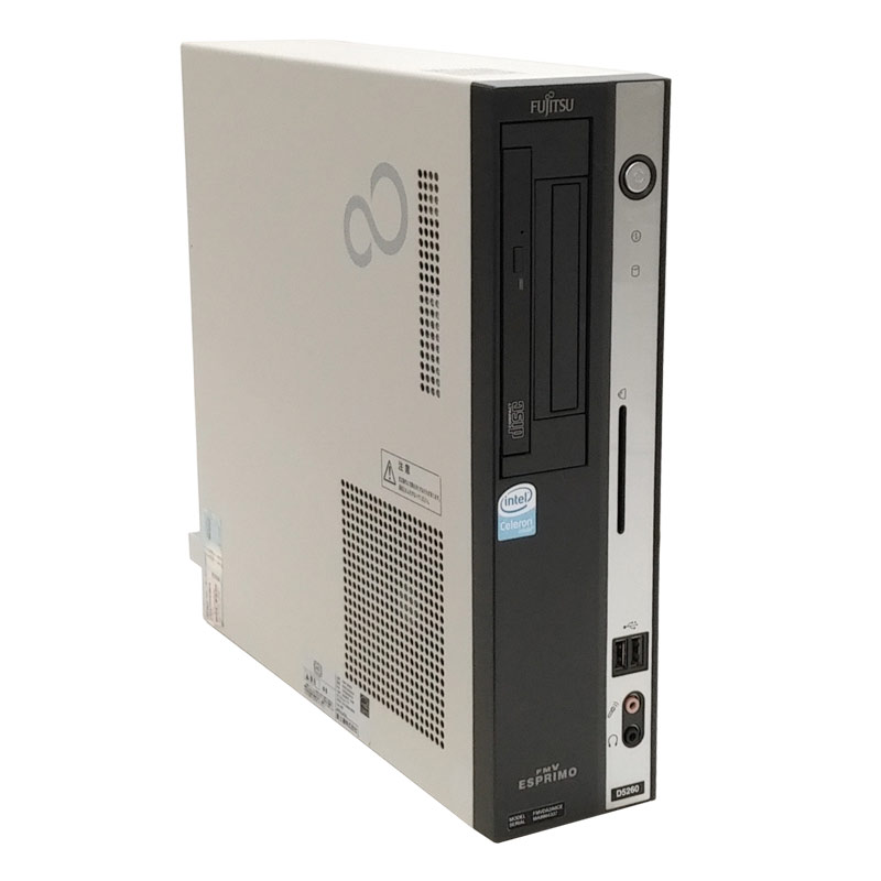 中古パソコン 富士通 FMV-D5255 WindowsXP Pentium E2140 メモリ2GB SSD256GB DVDマルチ (2612) 3ヵ月保証 / 中古デスクトップパソコン