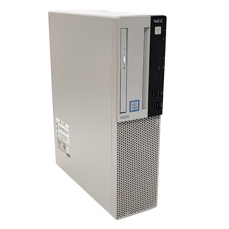 中古デスクトップ NEC Mate MJL36/L-4 Windows11 Pro Core i3 8100 メモリ 8GB 新品SSD 512GB DVD-ROM / 3ヶ月保証 中古デスクトップパソコン (5212a)