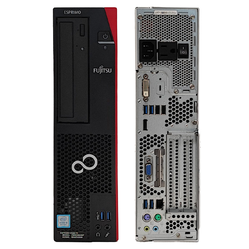 デュアルストレージ 中古デスクトップ 富士通 ESPRIMO D588/V Windows11 Pro Core i3 8100 メモリ 8GB SSD 128GB DVD-ROM 本体 / 3ヶ月保証 中古デスクトップパソコン (8116)