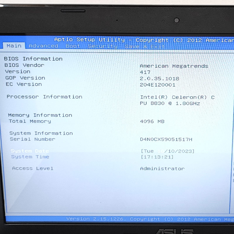 ジャンク品 ASUS X55A-SX119H ジャンクPC ジャンクパソコン 保証無し