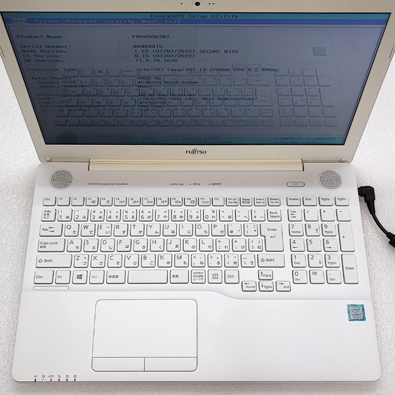 ジャンク品 富士通 LIFEBOOK AH50/B3 FMVA50B3W2 ジャンクPC ジャンクパソコン 保証なし OS無し ACアダプタ 付き