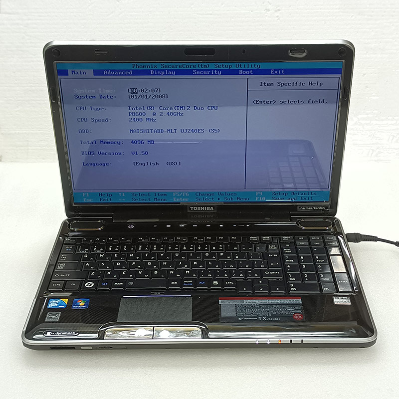 【ジャンク品】 東芝 dynabook TX65KBLJ ジャンクPC ジャンクパソコン 【ACアダプタ付き】 保証無し
