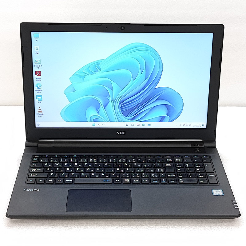 薄型 大画面 中古ノートパソコン NEC VersaPro VKL23/F-3  Windows11 Pro Core i3 7020U メモリ 4GB SSD 256GB DVD マルチ 15.6型 無線LAN A4 15インチ WPS Office付き (4221a) 3ヵ月保証 / 中古パソコン