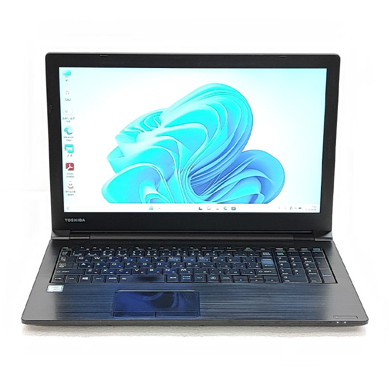 訳あり 中古ノートパソコン 東芝 dynabook B55/H  Windows11 Pro Core i3 7130U メモリ 8GB HDD 500GB DVD マルチ 15.6型 無線LAN WPS Office (4525w) 3ヵ月保証 / 中古パソコン