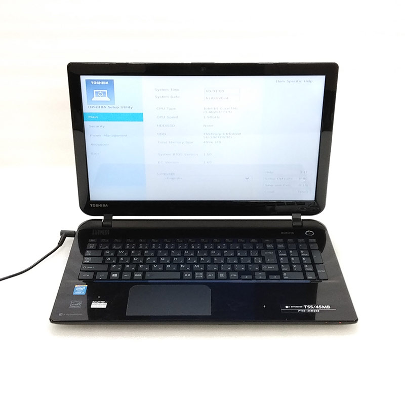 【ジャンク品】 東芝 dynabook T55/45MB ジャンクPC ジャンクパソコン ACアダプタ付き 保証無し