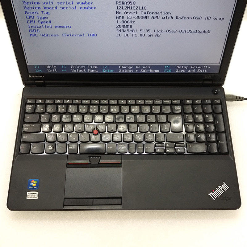 ジャンク品 Lenovo ThinkPad Edge E525 ジャンクPC ジャンクパソコン ACアダプタ付き 保証無し