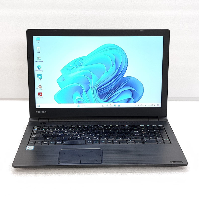 薄型 大画面 中古パソコン 東芝 dynabook B65/H Windows11 Pro Core i5 7200U メモリ 24GB SSD 256GB 15.6型 DVDマルチ 無線LAN Wi-Fi 15インチ A4 本体 / 3ヶ月保証 中古ノートパソコン (5735a)