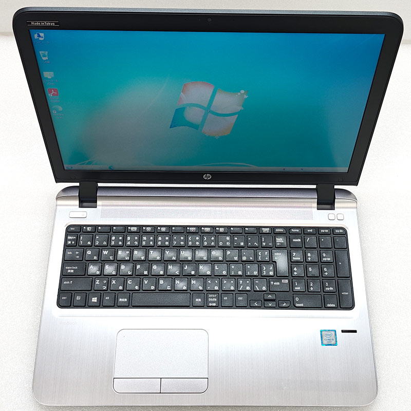 Win7 64bit 中古パソコン HP ProBook 450 G3 Windows7 Pro Core i5 6200U メモリ 8GB 新品SSD 256GB 15.6型 DVD-ROM 無線LAN Wi-Fi 15インチ A4 本体 / 3ヶ月保証 中古ノートパソコン (7635a)