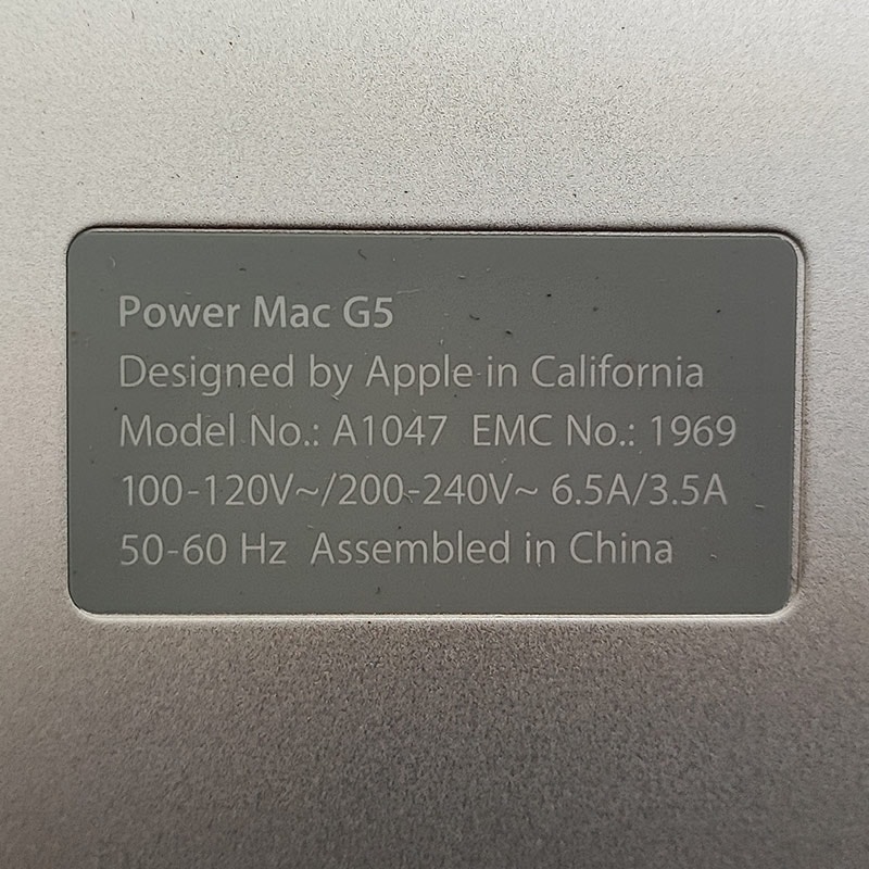 ジャンク品 Power Mac G5 A1047 保証無し OS無し 電源ケーブル付き