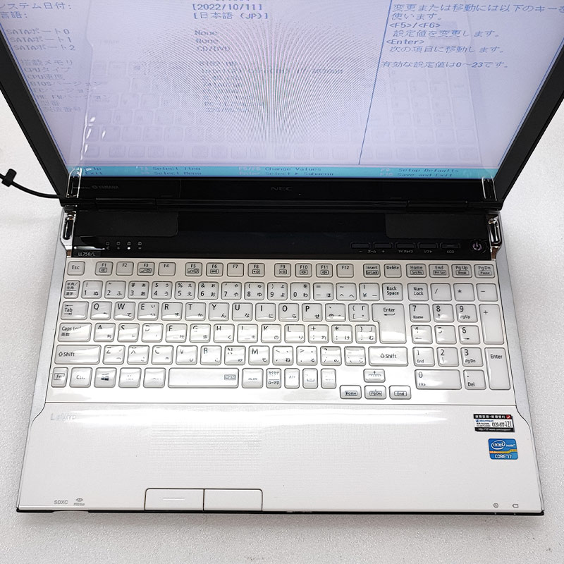 ジャンク品 NEC LaVie PC-LL750LS6W ジャンクPC ジャンクパソコン 保証無し OS無し ACアダプタ付き