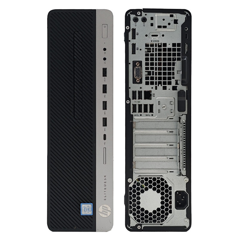 中古デスクトップ HP EliteDesk 800 G4 SFF Windows11 Pro Core i3 8100 メモリ 8GB SSD 256GB DVD-ROM 液晶モニタ WPS Office付 本体 / 3ヶ月保証 中古デスクトップパソコン (7643lcd)