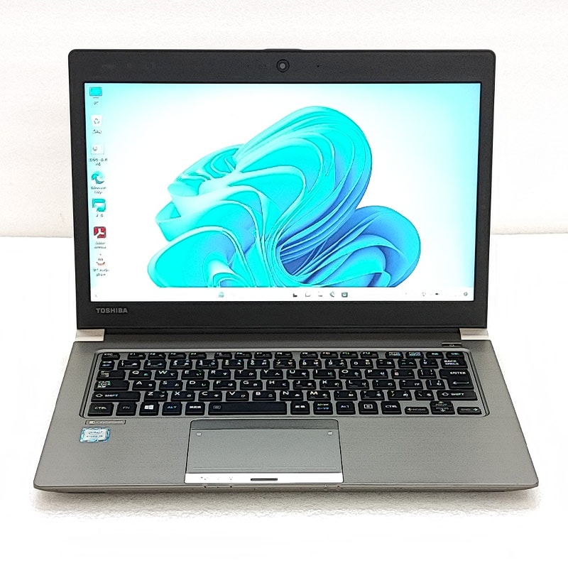 薄型 軽量 中古ノートパソコン 東芝 dynabook R63/F Windows11 Pro Core i5 6200U メモリ 8GB SSD 256GB 13.3型 無線LAN 13インチ B5 WPS Office付き (4447a) 3ヵ月保証 / 中古パソコン