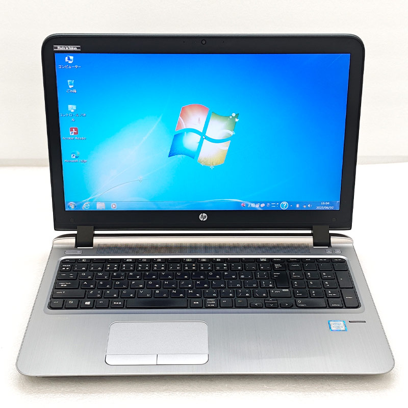 高性能Win7 中古パソコン HP ProBook 450 G3 Windows7 Pro Core i5 6200U メモリ 8GB SSD 256GB 15.6型 DVDマルチ 無線LAN Wi-Fi 15インチ A4 本体 / 3ヶ月保証 中古ノートパソコン (6948a)