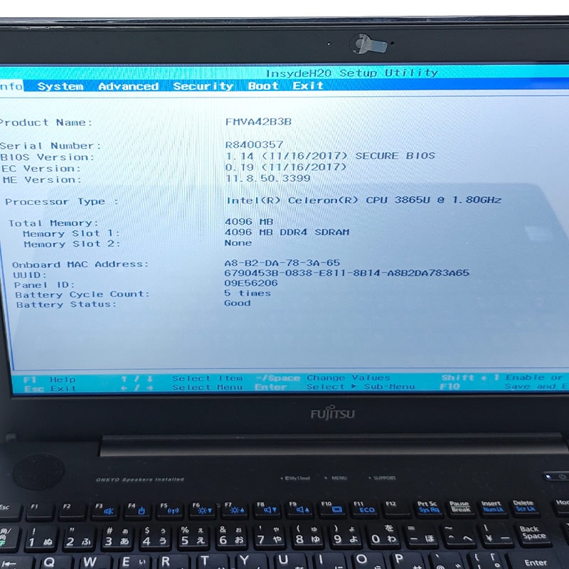 ジャンク品 富士通 LIFEBOOK AH42/B3 FMVA42B3B ジャンクPC ジャンク