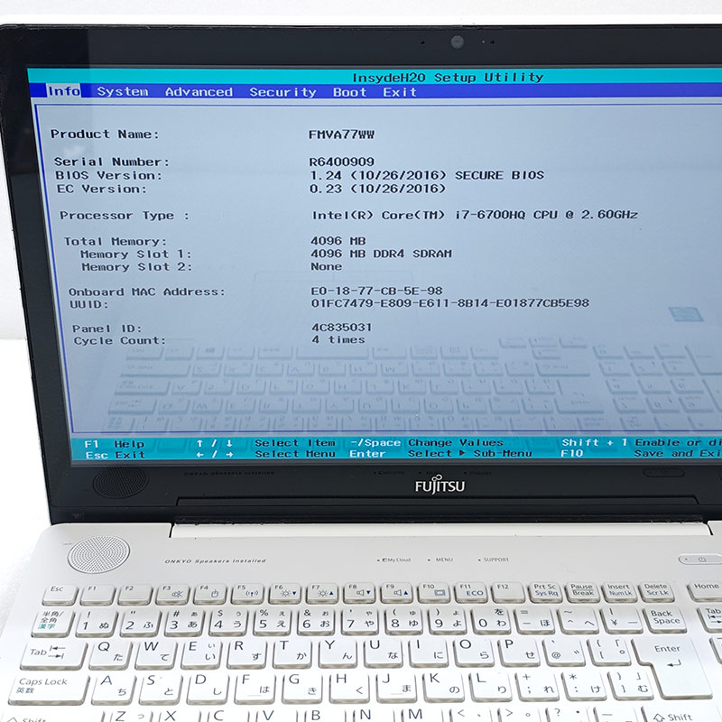 ジャンク品 富士通 LIFEBOOK AH77/W FMVA77WW ジャンクPC ジャンク