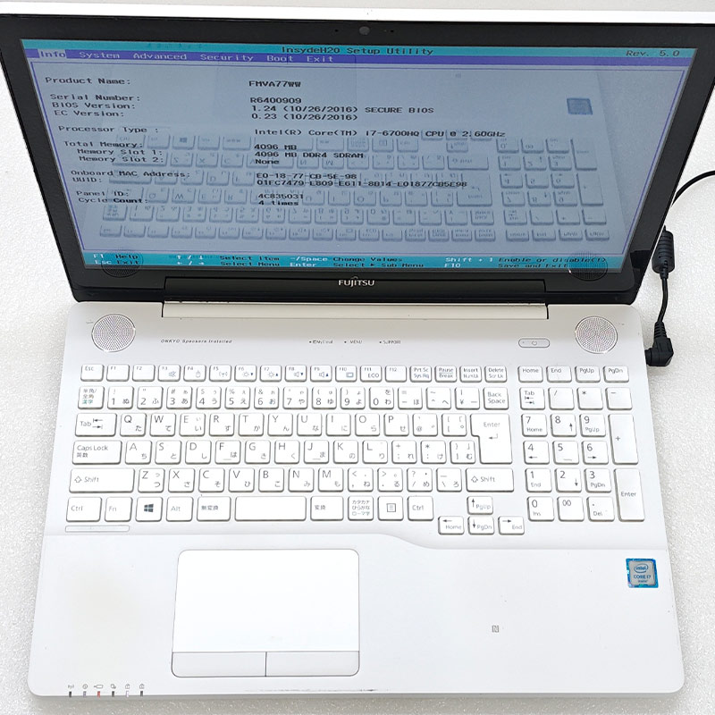 ジャンク品 富士通 LIFEBOOK AH77/W FMVA77WW ジャンクPC ジャンク