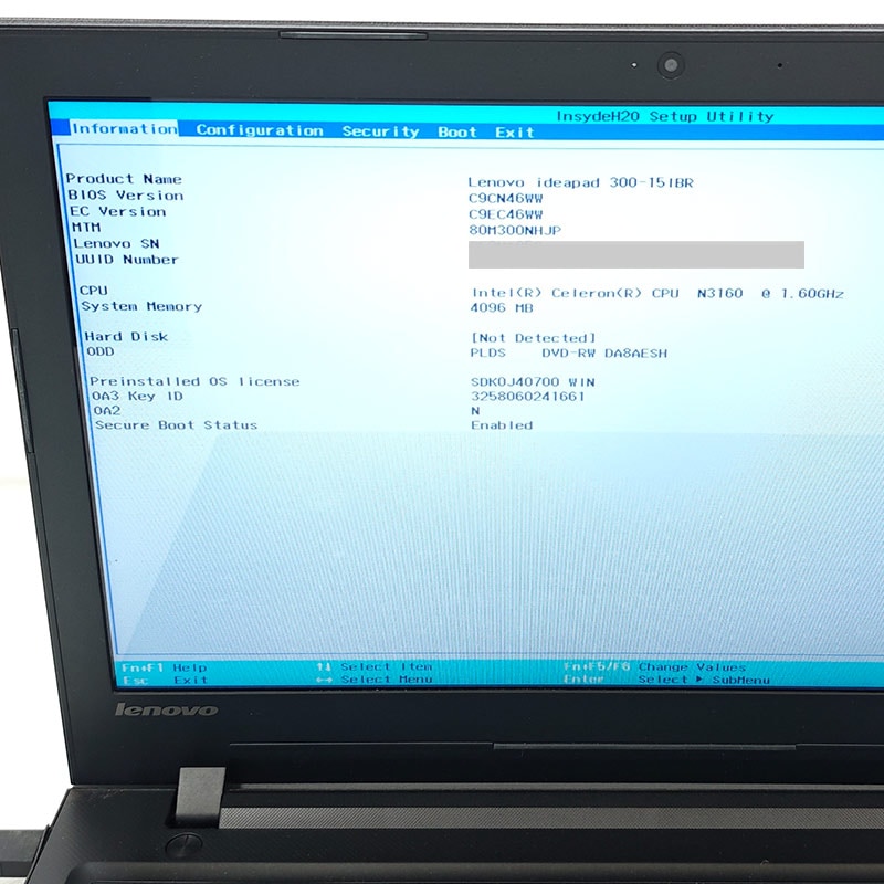 ジャンク品 Lenovo ideapad 300-15IBR ジャンクPC ジャンク