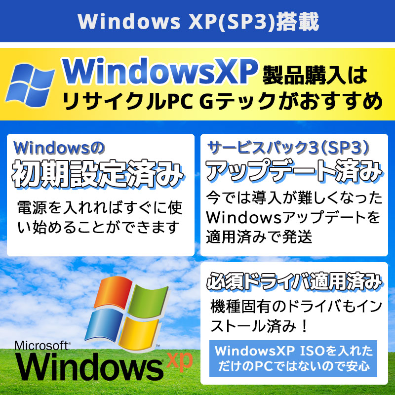 懐かしのWindows XPデスク 中古デスクトップ 富士通 ESPRIMO