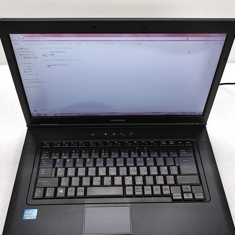 Win7 32bit 中古ノートパソコン 東芝 dynabook B552/F Windows7 Core i5 3320M メモリ 4GB HDD 320GB DVD-ROM 15.6型 無線LAN 15インチ A4 WPS Office付き (4661a) 3ヵ月保証 / 中古パソコン