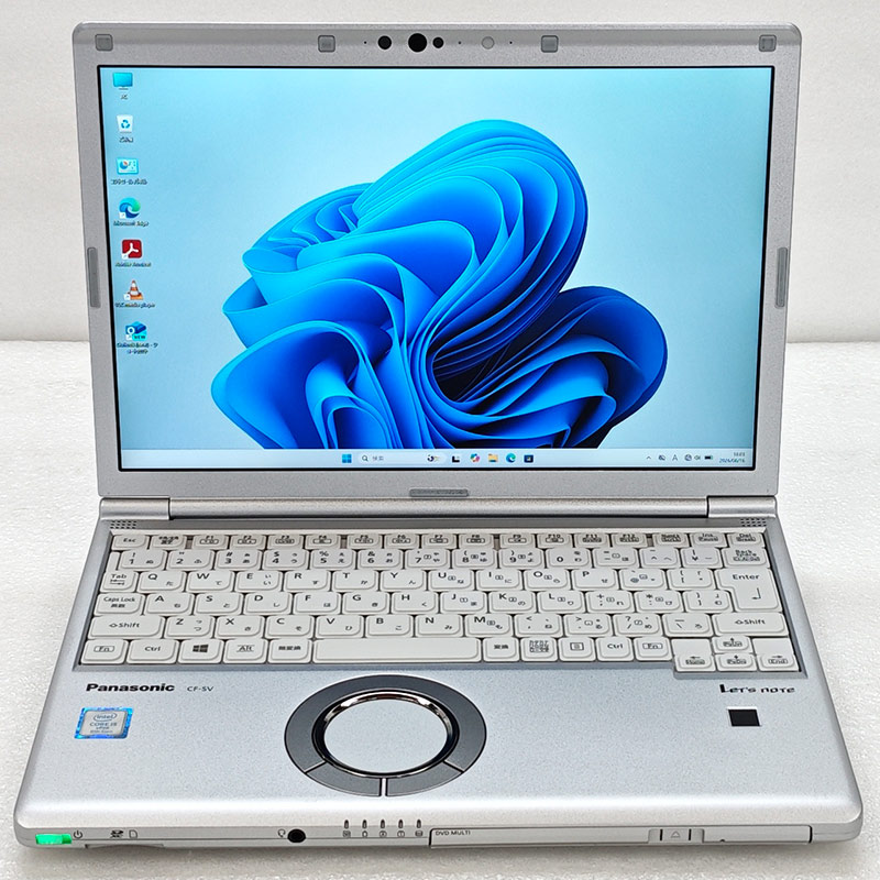 小型・軽量PC 中古パソコン Panasonic Let's note CF-SV7 Windows11 Pro Core i5 8350U メモリ 8GB SSD 256GB 12.1型 DVD-ROM 無線LAN Wi-Fi 12インチ B5 本体 / 3ヶ月保証 中古ノートパソコン (8163a)