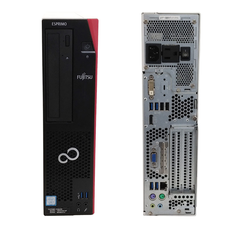 2019年モデル 中古パソコン 富士通 ESPRIMO D588/BX Windows11 Corei3 9100 メモリ8GB HDD500GB DVDマルチ WPS Office (2865) 3ヵ月保証 / 中古デスクトップパソコン