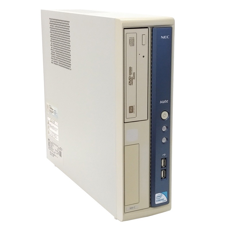 中古パソコン 【 Microsoft Office ( Word Excel )搭載】 Windows7 NEC Mate MK26E/A-C CeleronE3400 メモリ2GB HDD250GB DVDマルチ RS-232c (ZN10mof) 3ヵ月保証 中古デスクトップパソコン