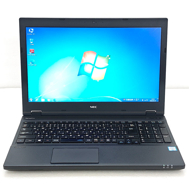 Win7 32bit 中古パソコン Microsoft Office付き NEC VersaPro VJ23L/L-T Windows7 Pro Core i3 6100U メモリ 4GB SSD 256GB 15.6型 DVD-ROM 無線LAN Wi-Fi 15インチ A4 本体 / 3ヶ月保証 中古ノートパソコン (8169aof)