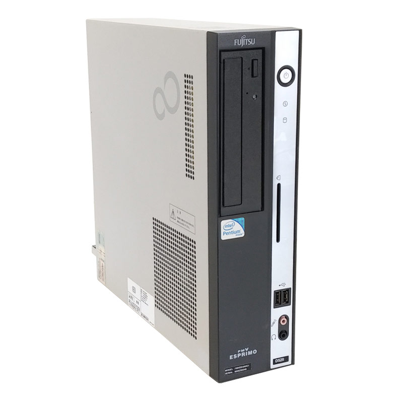 中古パソコン Microsoft Office搭載 富士通 ESPRIMO D530/A WindowsXP Pentium E5300 メモリ2GB HDD160GB DVDROM (2370of) 3ヵ月保証 / 中古デスクトップパソコン
