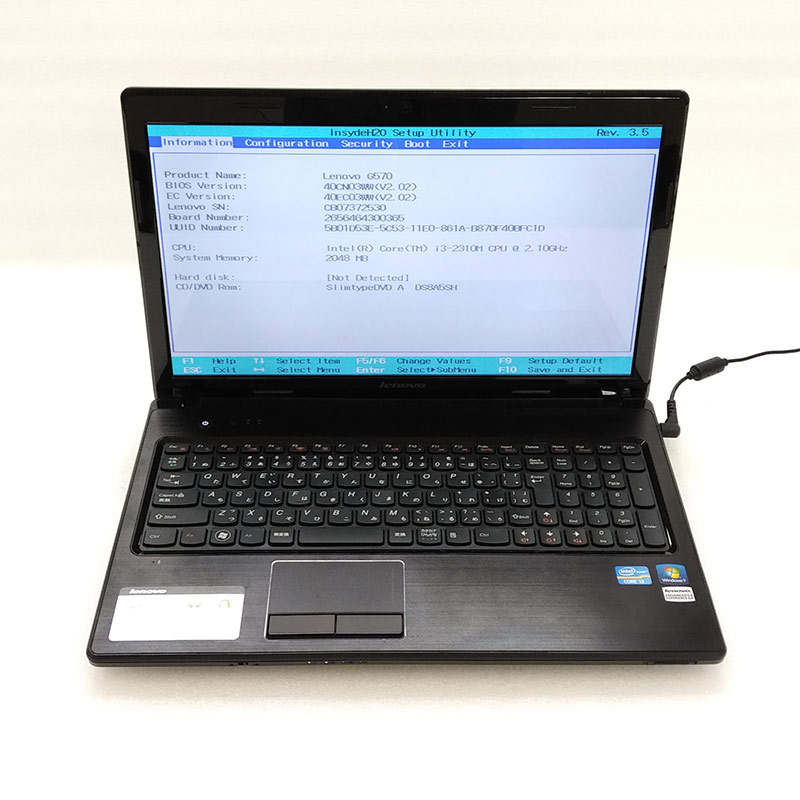 【ジャンク品】 Lenovo G570 ジャンクPC ジャンクパソコン ACアダプタ付き 保証無し
