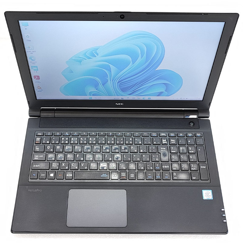 薄型 大画面 中古パソコン NEC VersaPro VKT25/E-5 Windows11 Pro Core i5 7200U メモリ 16GB SSD 256GB 15.6型 DVD-ROM 無線LAN Wi-Fi 15インチ A4 本体 / 3ヶ月保証 中古ノートパソコン (5779a)