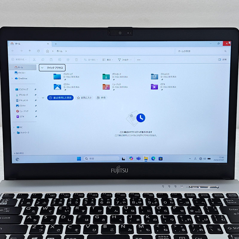 FHD液晶 中古パソコン 富士通 LIFEBOOK S938/B Windows11 Pro Core i5 8350U メモリ 8GB SSD 256GB 13.3型 無線LAN Wi-Fi 13インチ B5 本体 / 3ヶ月保証 中古ノートパソコン (8279a)