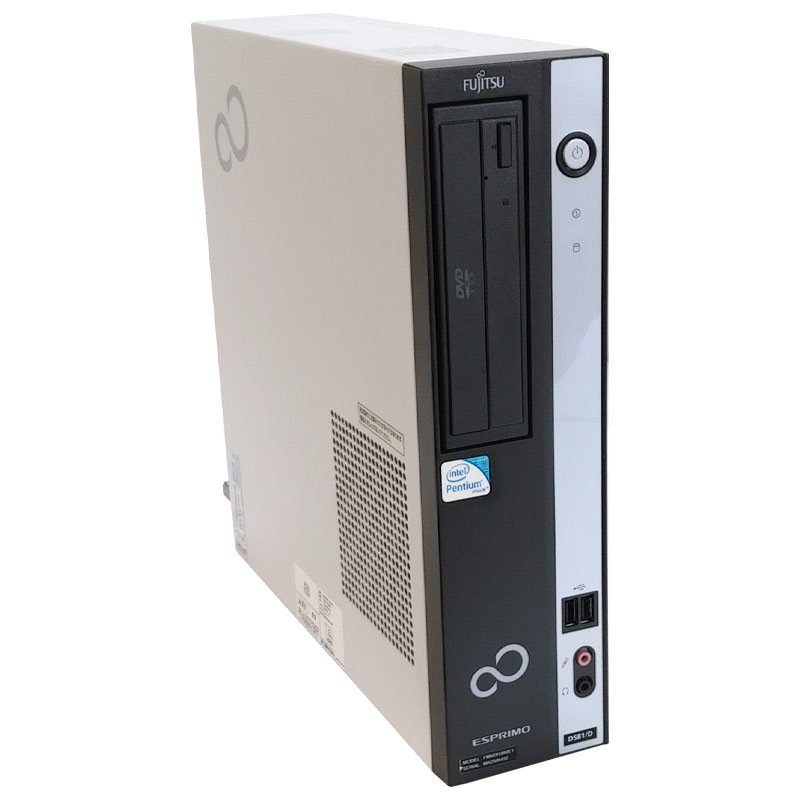中古パソコン 富士通 ESPRIMO D550/B Windows7 Celeron E3400 メモリ2GB HDD160GB DVDROM WPS Office (2381) 3ヵ月保証 / 中古デスクトップパソコン