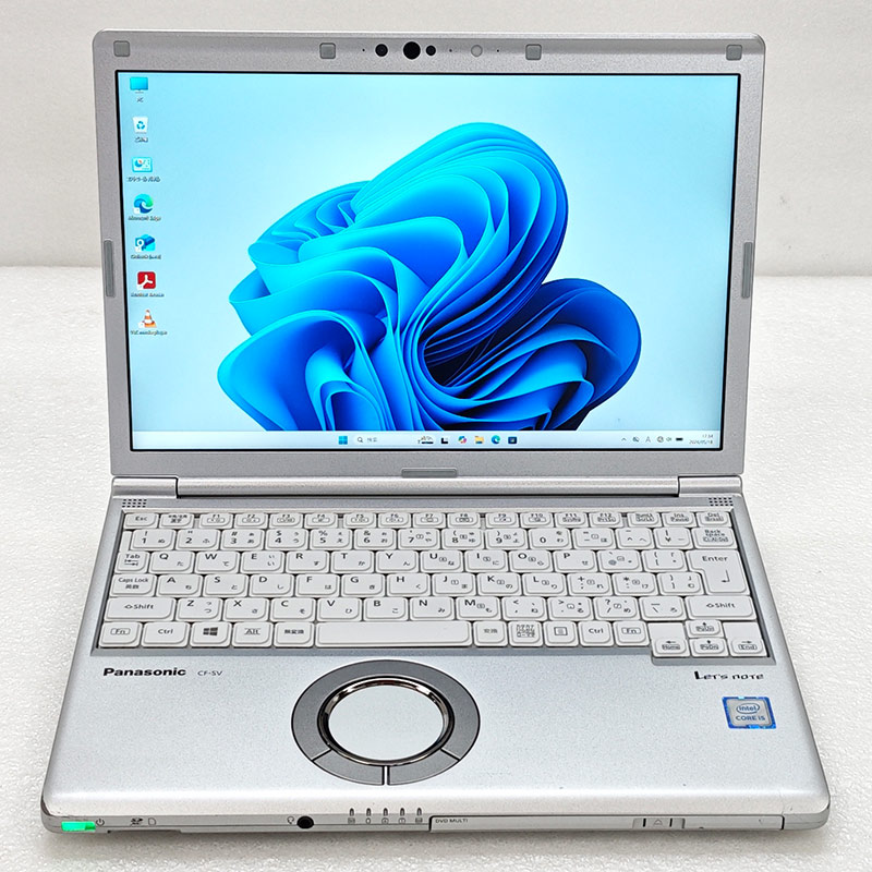 小型軽量PC 中古パソコン Panasonic Let's note CF-SV8 Windows11 Pro Core i5 8265U メモリ 8GB SSD 256GB 12.1型 DVDマルチ 無線LAN Wi-Fi 12インチ B5 本体 / 3ヶ月保証 中古ノートパソコン (8083a)