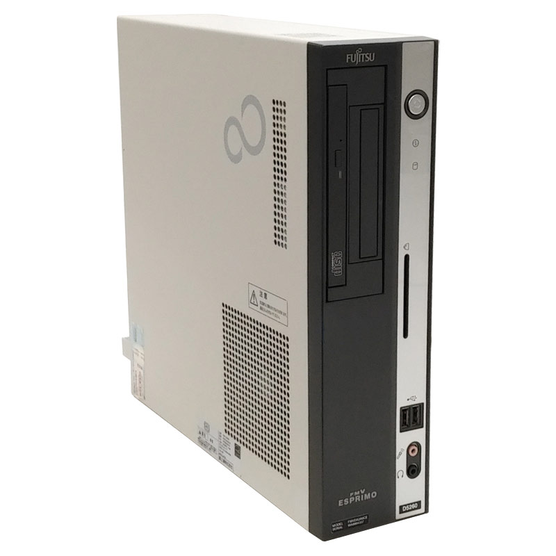 中古パソコン 富士通 FMV-D5260 WindowsXP Core2Duo E4600 メモリ4GB SSD256GB CD-ROM(2591) 3ヵ月保証 / 中古デスクトップパソコン